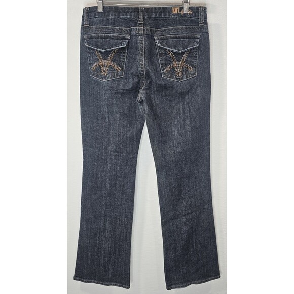 Kut From The Kloth Women's Bootcut Denim Dark Jeans Sz 8 Midrise Button Pockets - Picture 7 of 16